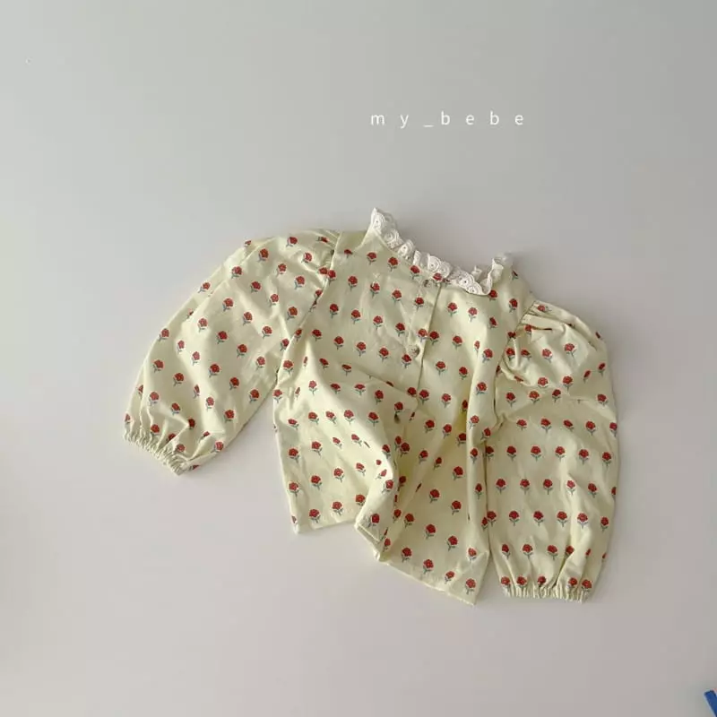 My Bebe - Korean Baby Fashion - #babywear - Spring Flower Blouse - 7