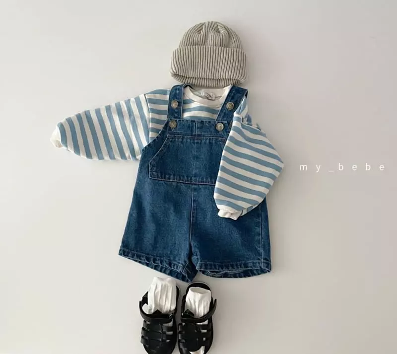 My Bebe - Korean Baby Fashion - #babywear - Dunim Dungarees Pants - 4