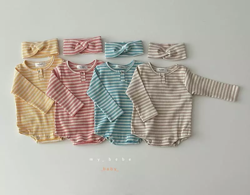 My Bebe - Korean Baby Fashion - #onlinebabyshop - 22 Sticky Bodysuit with Hairband - 2