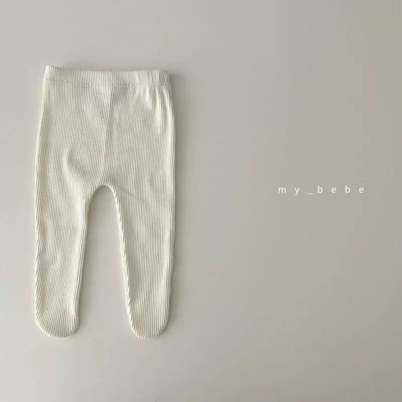 My Bebe - Korean Baby Fashion - #onlinebabyshop - Rib Foot Leggings - 3
