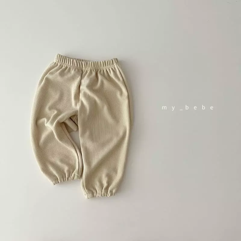 My Bebe - Korean Children Fashion - #minifashionista - Loose Rib Jogger Pants - 6
