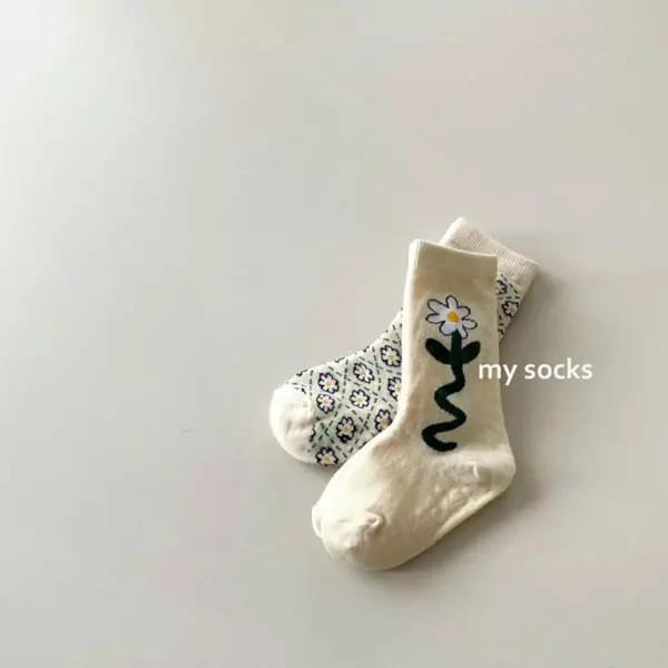 My Socks - Korean Children Fashion - #childrensboutique - Figure Socks [set of 2]