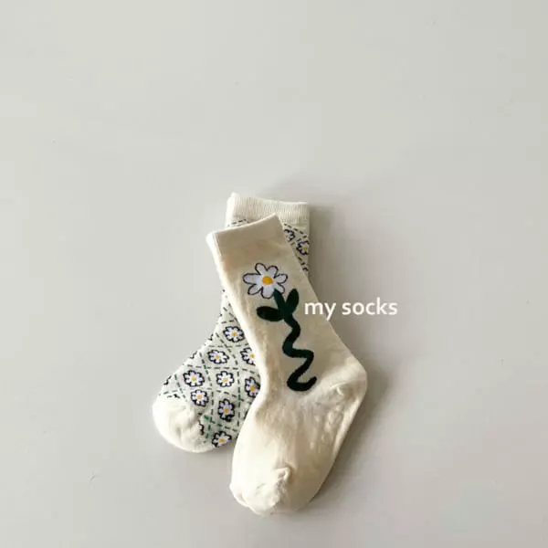 My Socks - Korean Children Fashion - #designkidswear - Figure Socks [set of 2] - 2