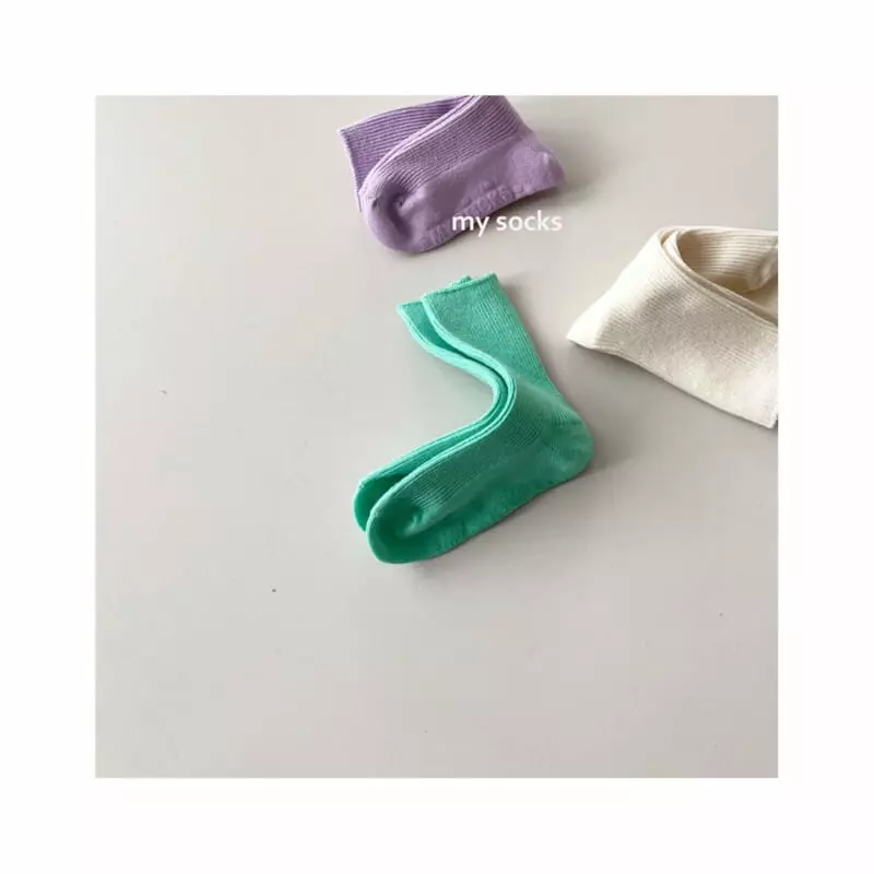 My Socks - Korean Children Fashion - #littlefashionista - Gym Socks [set of 3] - 4