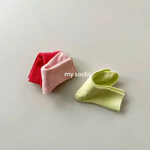 My Socks - Korean Children Fashion - #stylishchildhood - Sneakers Socks [set of 3]