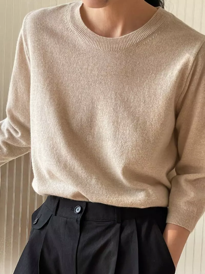 Nan - Korean Women Fashion - #momslook - Soft Cash Knit Tee - 3