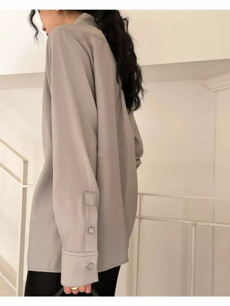 Nan - Korean Women Fashion - #womensfashion - Pointy Blouse - 4
