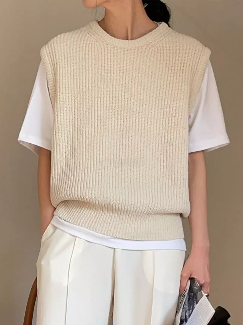 Nan - Korean Women Fashion - #thelittlethings - Cotton Vest - 2