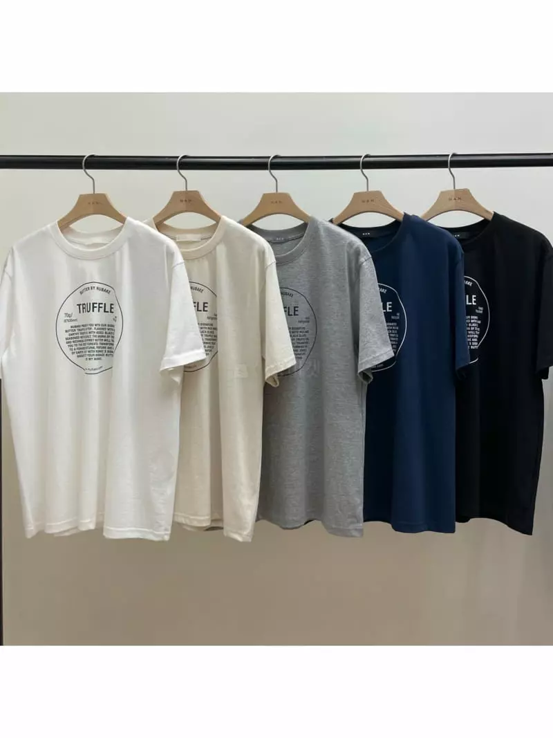 Nan - Korean Women Fashion - #vintagekidsstyle - Truffle Logo Tee - 3