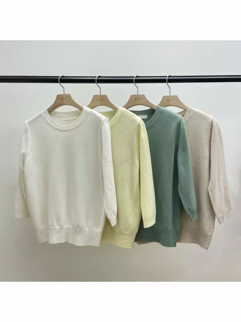 Nan - Korean Women Fashion - #momslook - Soft Cash Knit Tee - 4