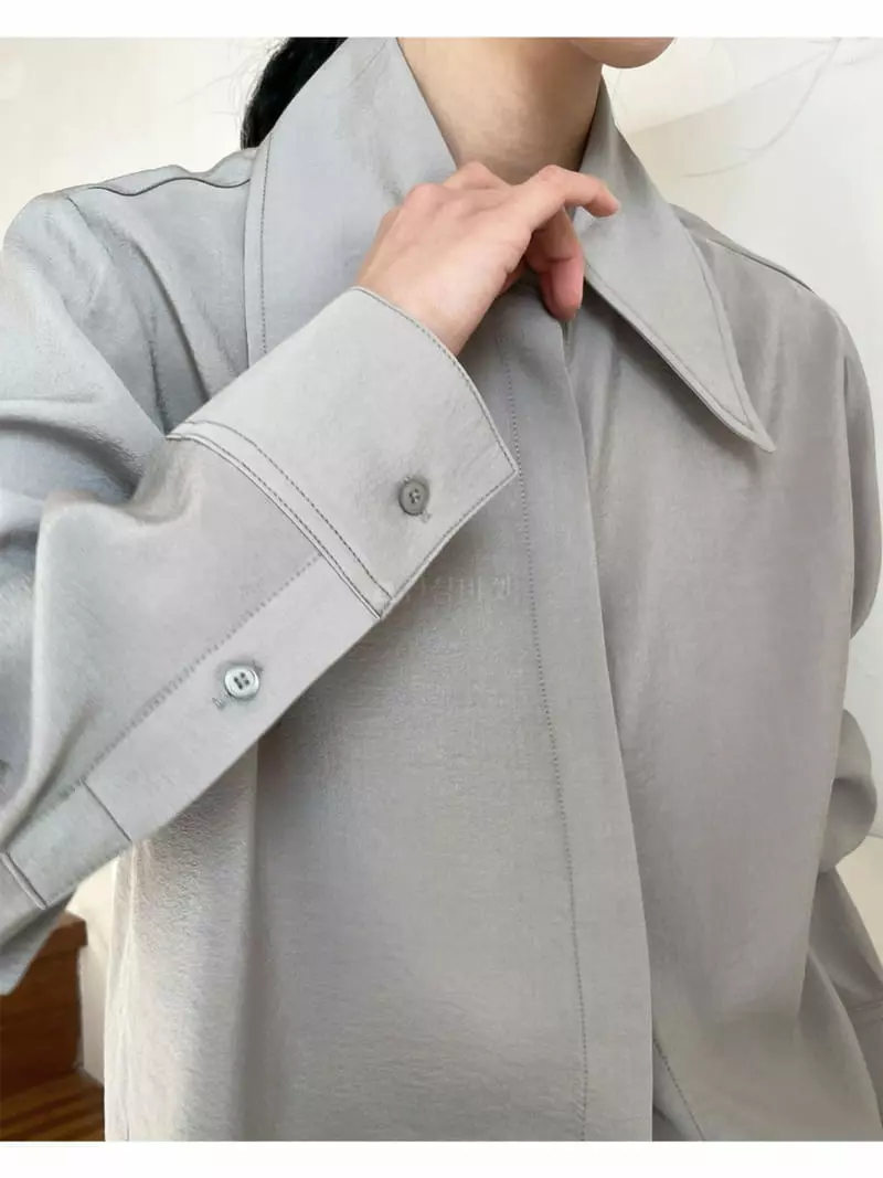 Nan - Korean Women Fashion - #womensfashion - Pointy Blouse - 3