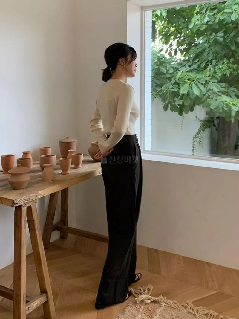 Nave - Korean Women Fashion - #momslook - Daily Knit Tee - 2