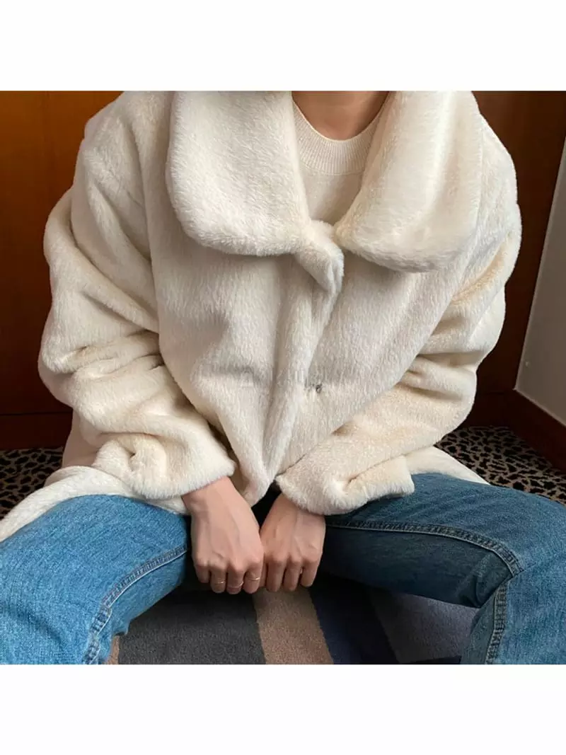 Nave - Korean Women Fashion - #shopsmall - Mellow Fluffy Jacket