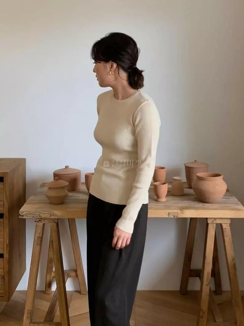Nave - Korean Women Fashion - #womensfashion - Daily Knit Tee - 3
