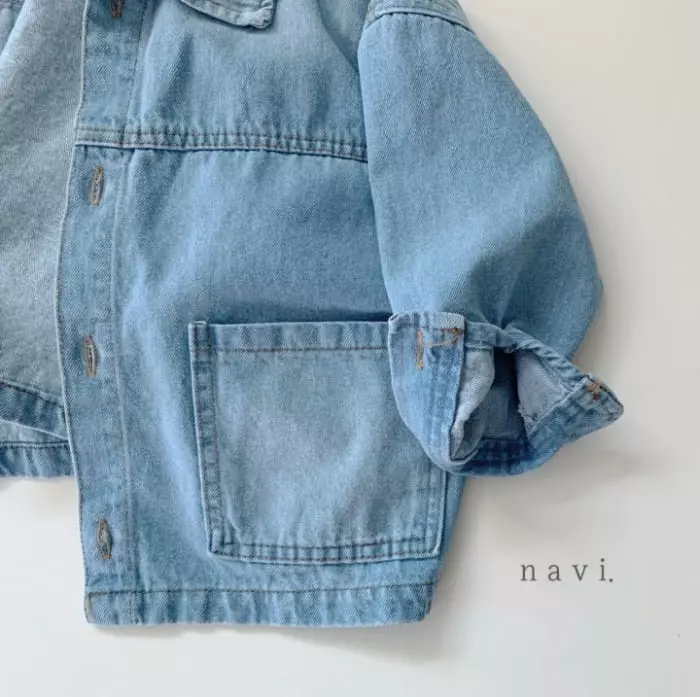 Navi - Korean Children Fashion - #childofig - Spring Denim Jacket - 5