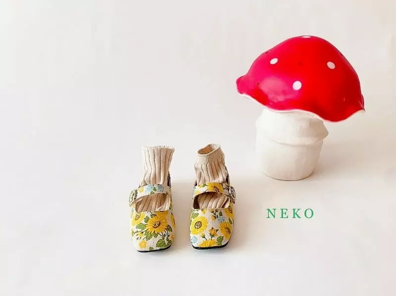 Neko - Korean Children Fashion - #designkidswear - NK884 Sunflower Circle Flats - 2