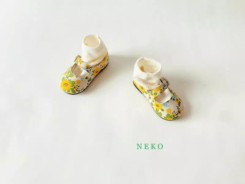 Neko - Korean Children Fashion - #kidsstore - NK865 Sunflower Circle Flats - 9