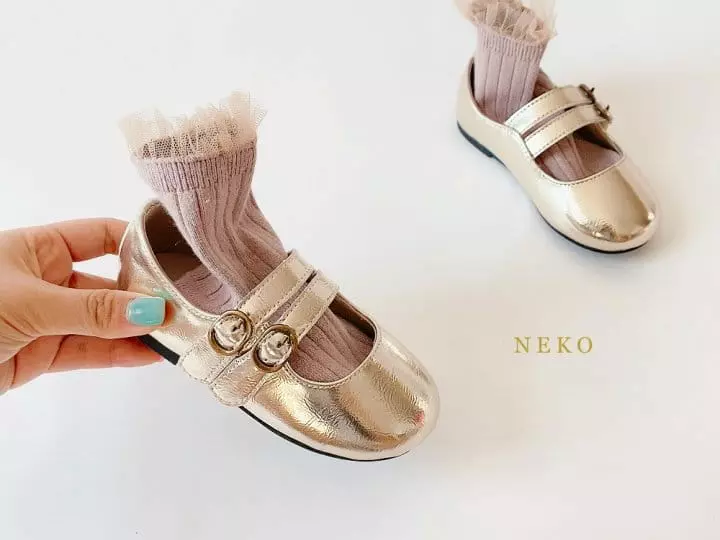 Neko - Korean Children Fashion - #minifashionista - NK881 New Blanc Flats  - 9