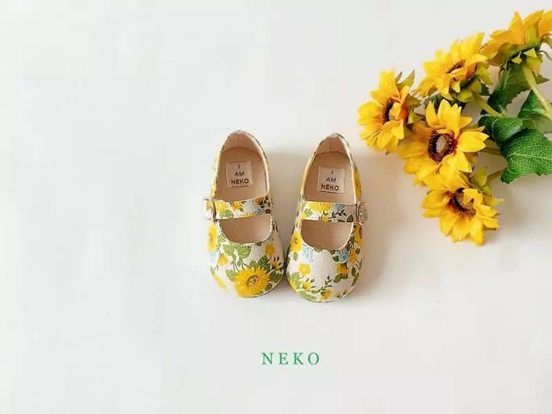 Neko - Korean Children Fashion - #toddlerclothing - NK865 Sunflower Circle Flats