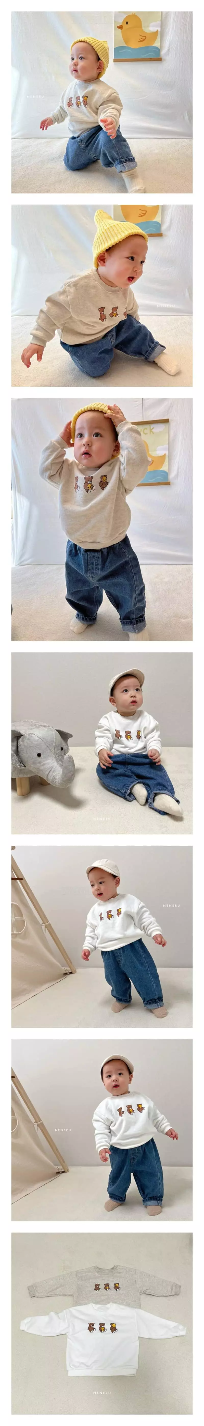 Neneru - Korean Baby Fashion - #babyfever - Bebe Three Bears Tee