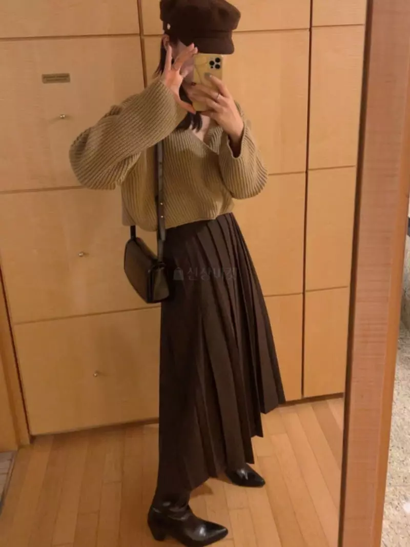 Neuf Nine - Korean Women Fashion - #momslook - Wrap Crop Knit Tee - 2