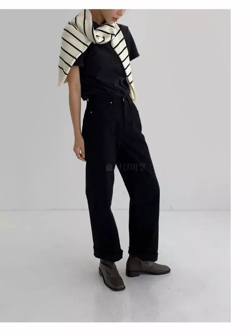 Neuf Nine - Korean Women Fashion - #momslook - Black Jeans