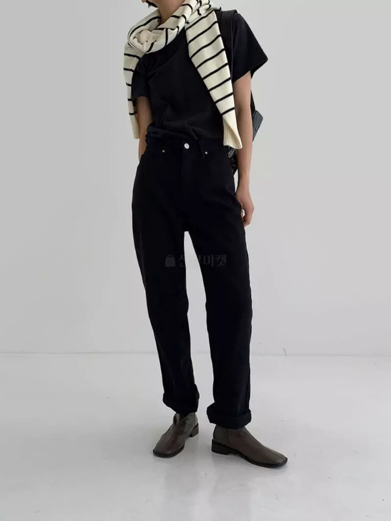 Neuf Nine - Korean Women Fashion - #momslook - Black Jeans - 3
