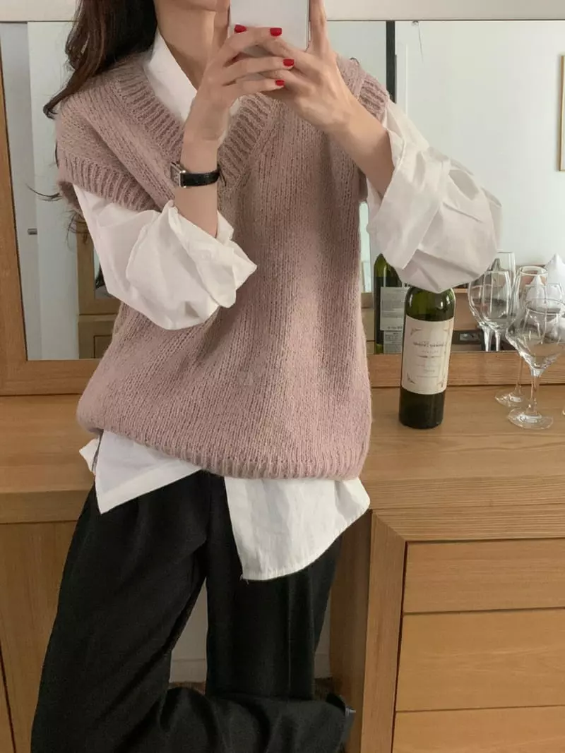Neuf Nine - Korean Women Fashion - #pursuepretty - Alpaca Vest Jacket