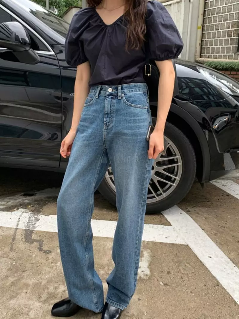 Neuf Nine - Korean Women Fashion - #vintageinspired - Easy Jeans