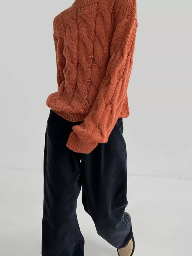 Neuf Nine - Korean Women Fashion - #vintagekidsstyle - Twisted Boxy Knit Tee