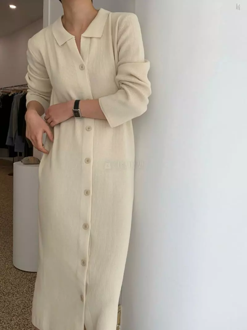Neuf Nine - Korean Women Fashion - #womensfashion - Buttons Long One-piece