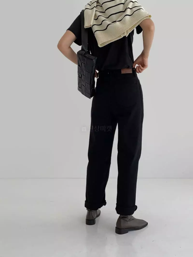 Neuf Nine - Korean Women Fashion - #momslook - Black Jeans - 4