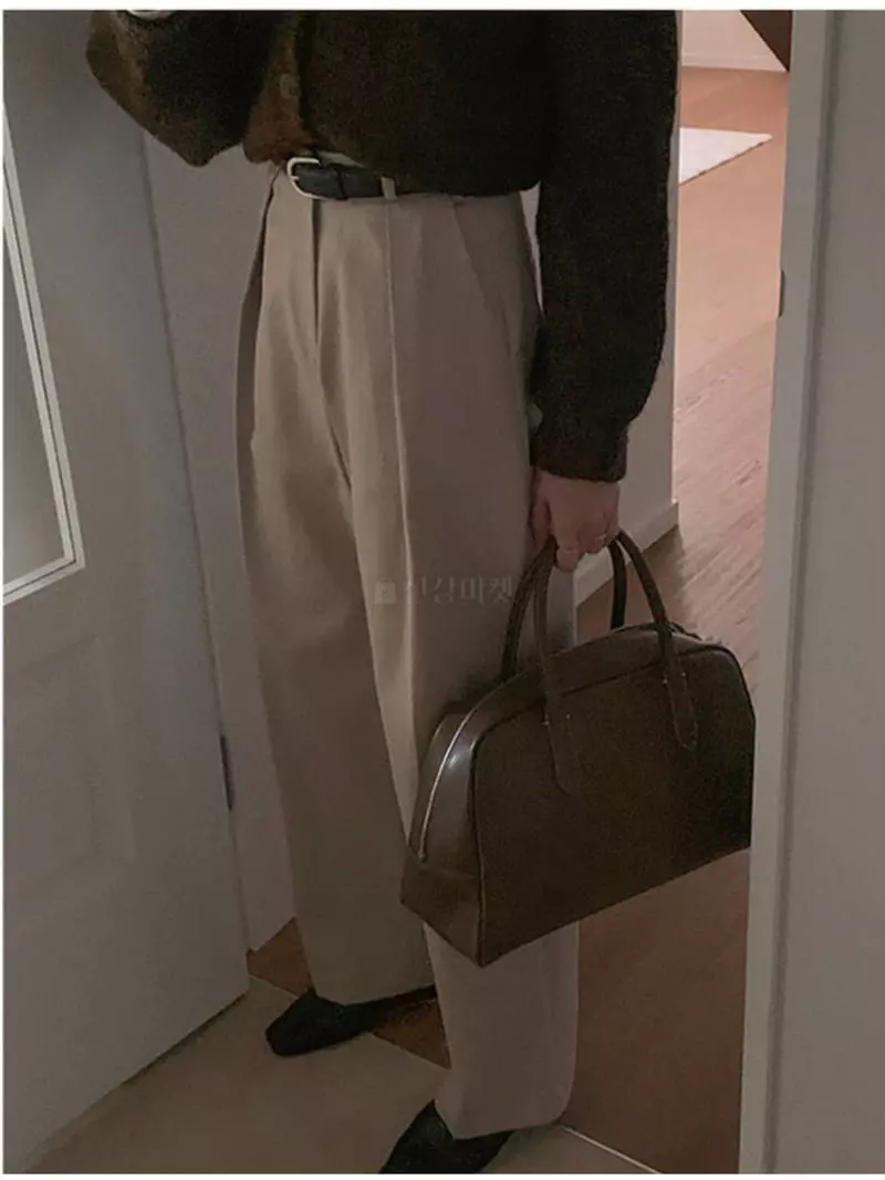 Neuf Nine - Korean Women Fashion - #womensfashion - Twill Pin Tuck pants