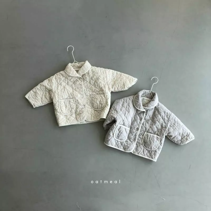 Oatmeal - Korean Children Fashion - #Kfashion4kids - Harara Quilting Jacket - 3