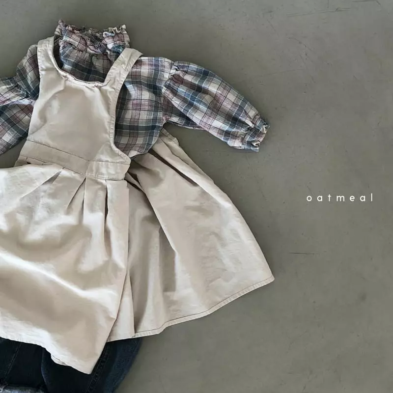 Oatmeal - Korean Children Fashion - #Kfashion4kids - Love Apron One-piece - 9