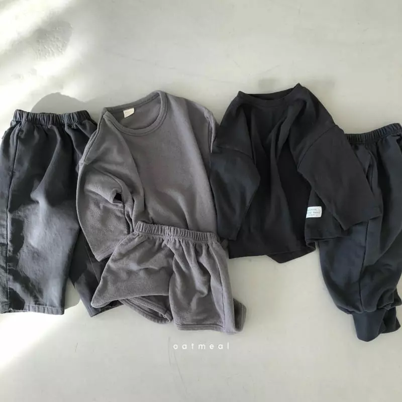 Oatmeal - Korean Children Fashion - #childofig - Basic Bum Buck Top Bottom Set - 10