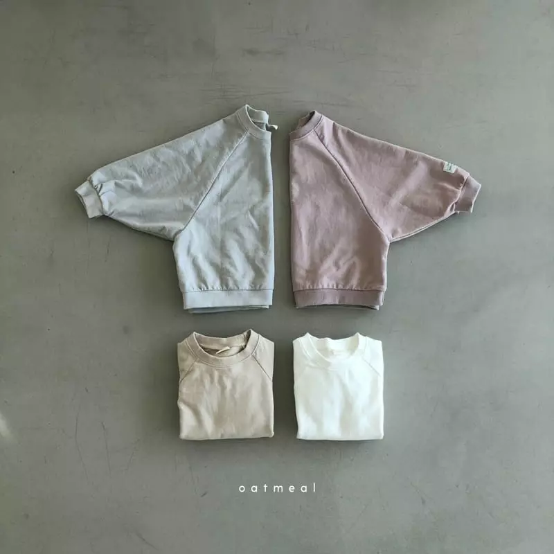 Oatmeal - Korean Children Fashion - #childofig - Basic Raglan Sweatshirt - 8