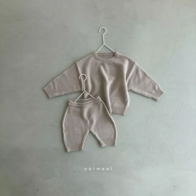 Oatmeal - Korean Children Fashion - #childofig - Bebe Tong Top Bottom Set - 5