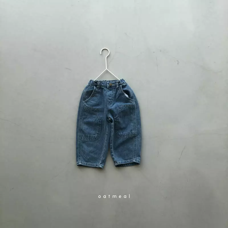 Oatmeal - Korean Children Fashion - #prettylittlegirls - Berel Block Jeans - 4