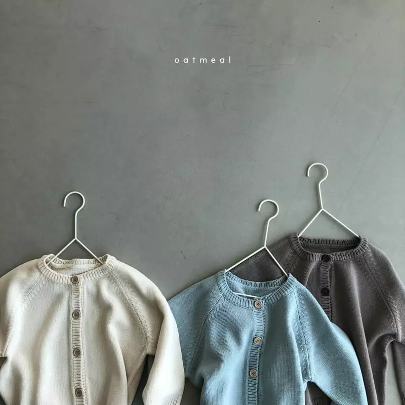 Oatmeal - Korean Children Fashion - #designkidswear - Lang Lang Lang Cardigan - 2