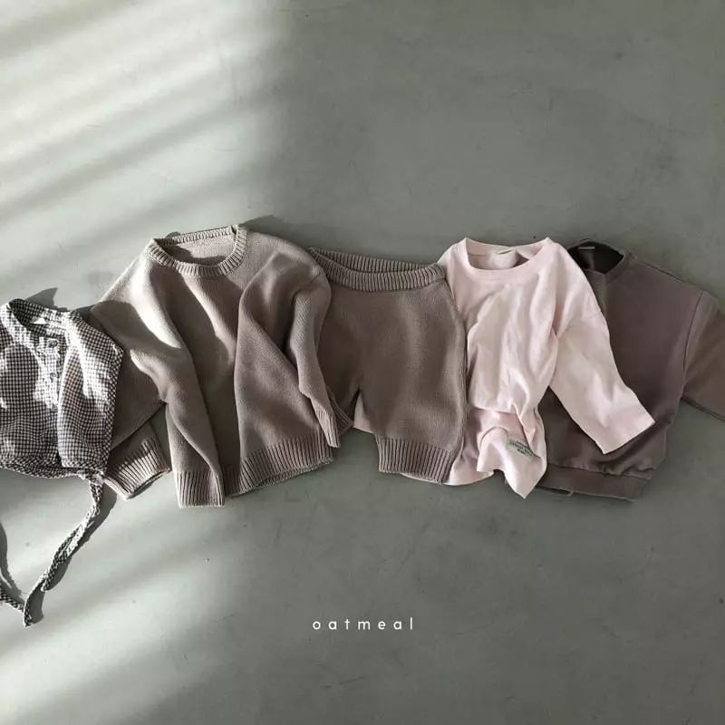 Oatmeal - Korean Children Fashion - #discoveringself - Bebe Tong Top Bottom Set - 9