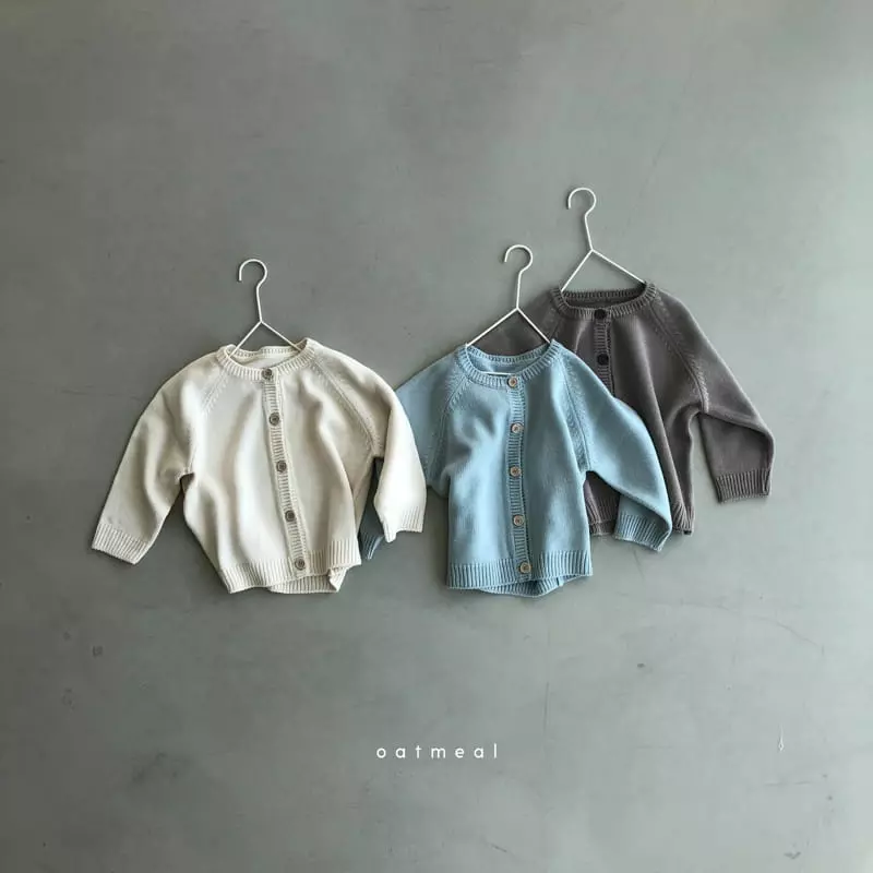 Oatmeal - Korean Children Fashion - #discoveringself - Lang Lang Lang Cardigan - 3
