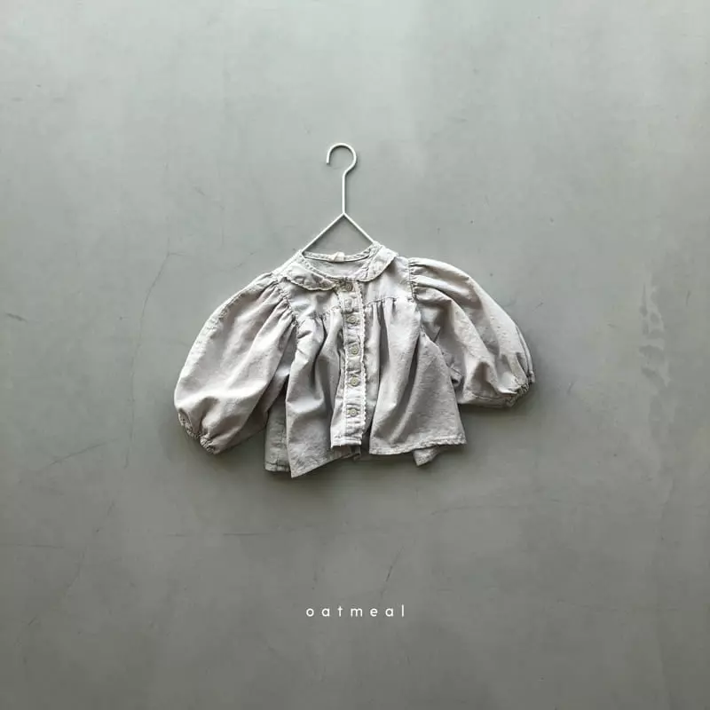 Oatmeal - Korean Children Fashion - #discoveringself - Vins Lace Blouse - 4