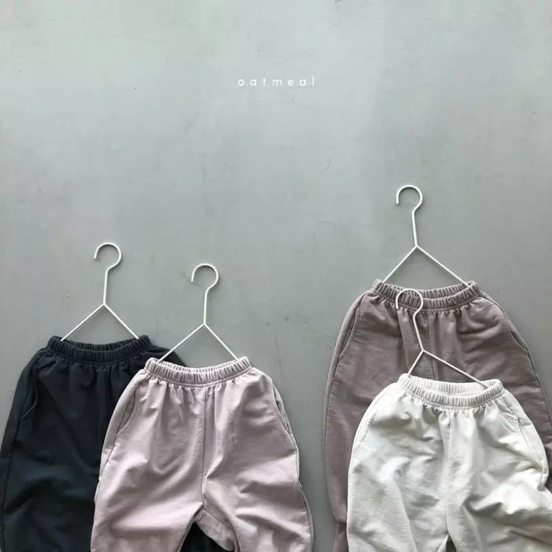 Oatmeal - Korean Children Fashion - #fashionkids - Basic Sweat Pants - 2