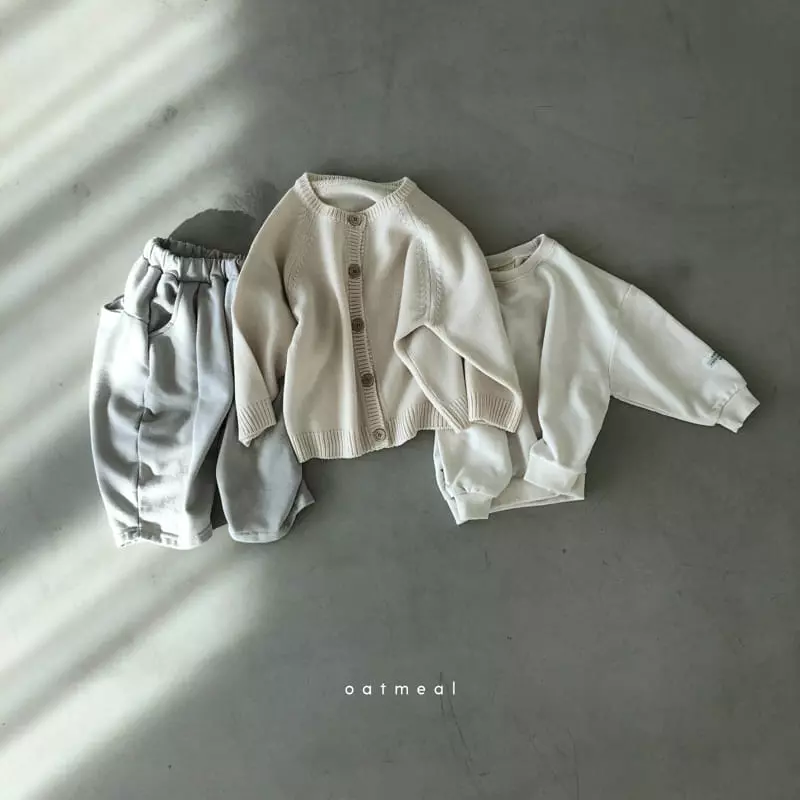 Oatmeal - Korean Children Fashion - #kidsshorts - Arcbi Sweat Pants - 7