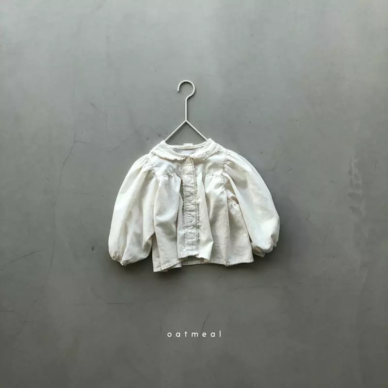 Oatmeal - Korean Children Fashion - #kidsshorts - Vins Lace Blouse - 5