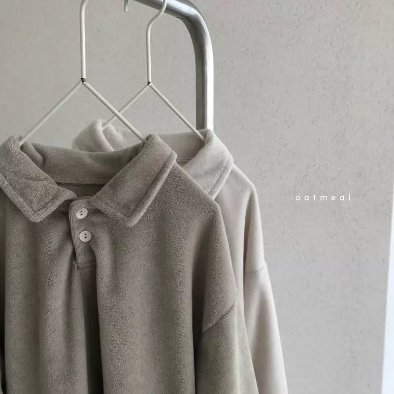Oatmeal - Korean Children Fashion - #kidsstore - Under B Collar Sweatshirt - 10
