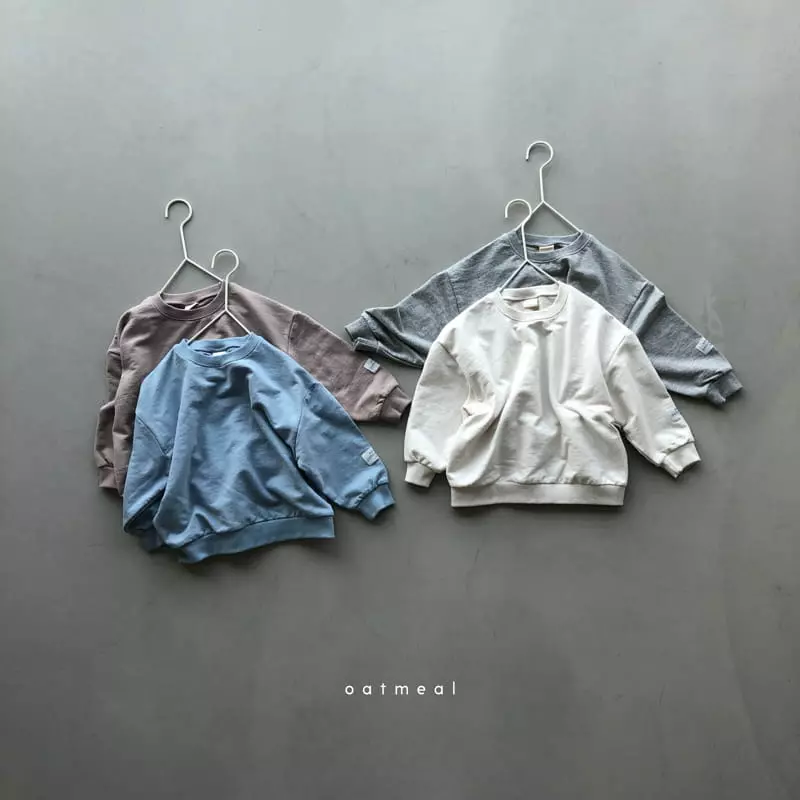 Oatmeal - Korean Children Fashion - #kidzfashiontrend - Basic Sweatshirt - 3