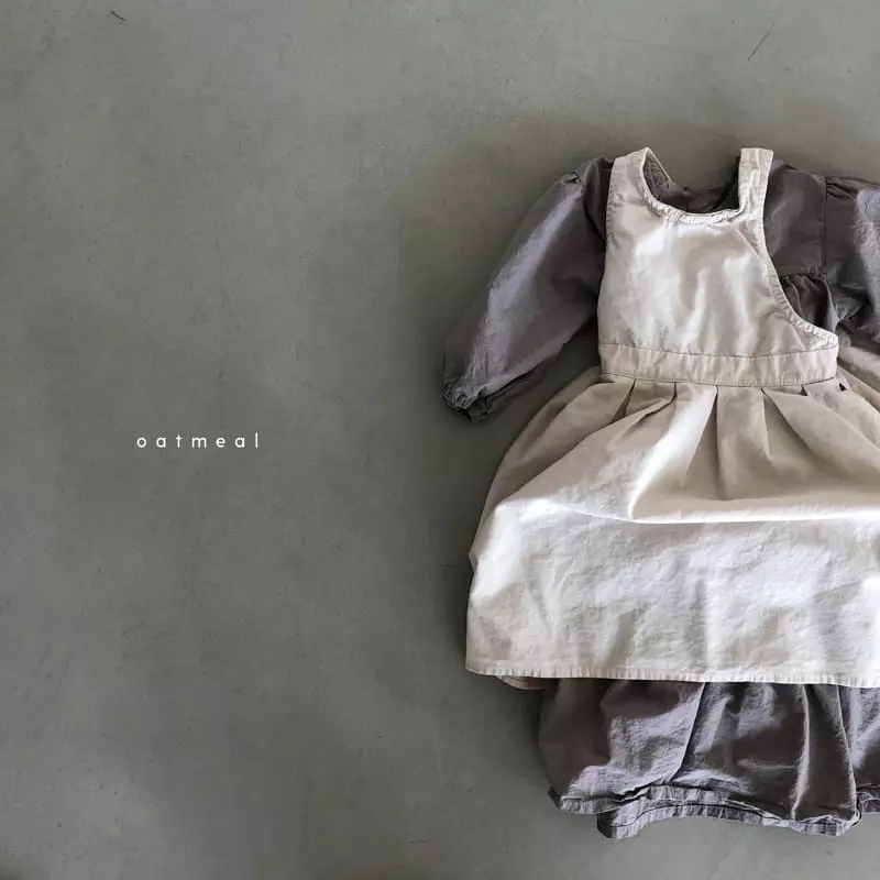 Oatmeal - Korean Children Fashion - #kidzfashiontrend - Rogen Cancan One-piece - 10