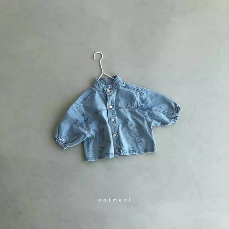 Oatmeal - Korean Children Fashion - #kidsstore - No Bawl Denim Jacket - 4